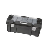 Heavy-Duty Plastic Tool Box with Removable Tray & Organizer, 26-in, Black C1V4 - product image 1