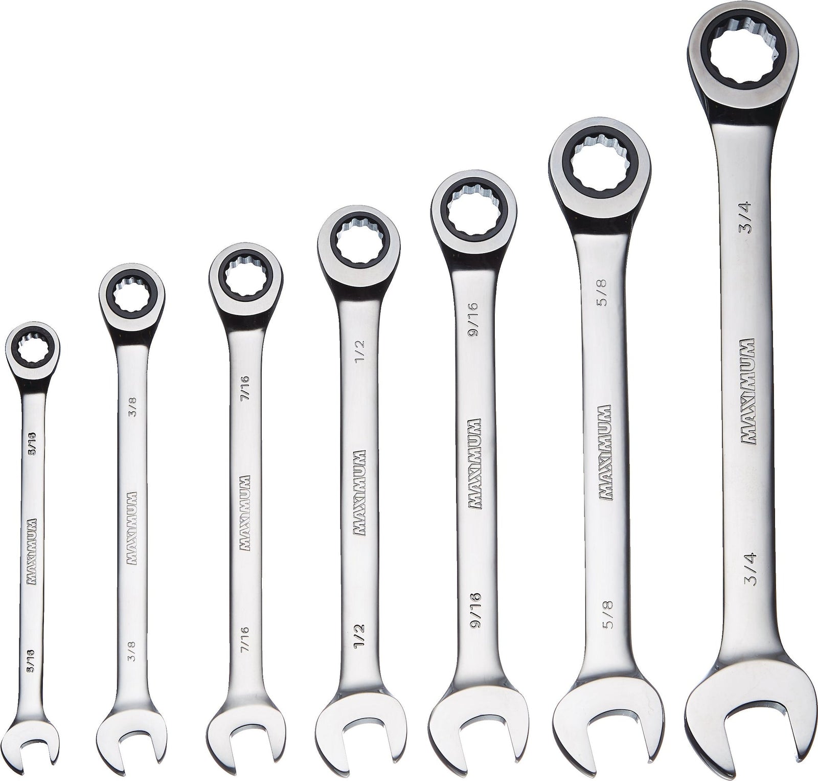 Ratcheting Wrench Set, SAE, Nickel-Chrome Plating, 7-pc L6N2 - product image 2