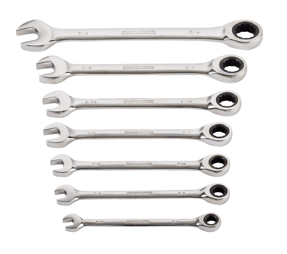 Ratcheting Wrench Set, SAE, Nickel-Chrome Plating, 7-pc L6N2 - product image 4