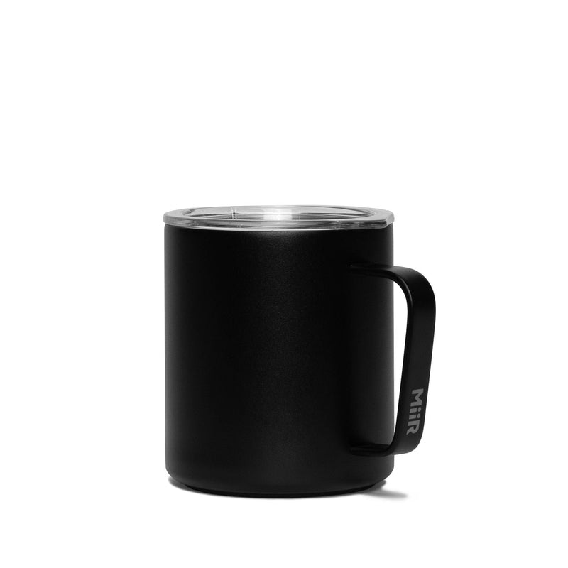 Stainless Steel Insulated Camp Cup with Press-Fit Slide Lid, Black, 12-oz L3E5
