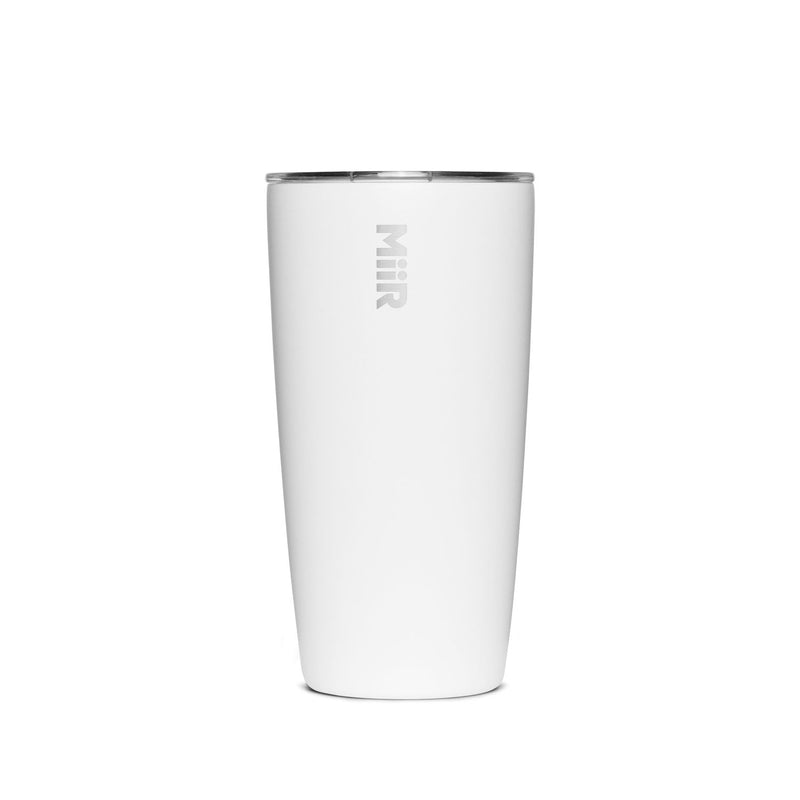 Stainless Steel Insulated Travel Tumbler with Press-Fit Slide Lid, White, 16-oz Z7B4