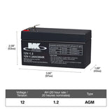 Battery 12-Volt 1.2 Ah SLA Battery, F1 Terminal A0L2 - product image 1
