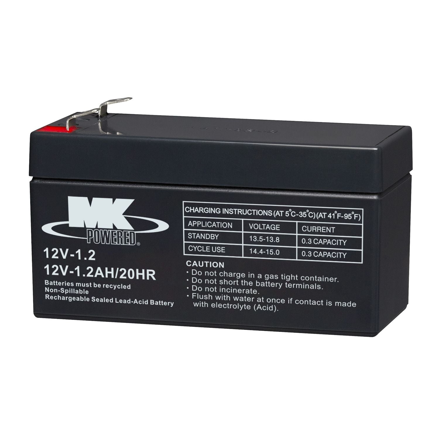 Battery 12-Volt 1.2 Ah SLA Battery, F1 Terminal E1N3 - product image 2