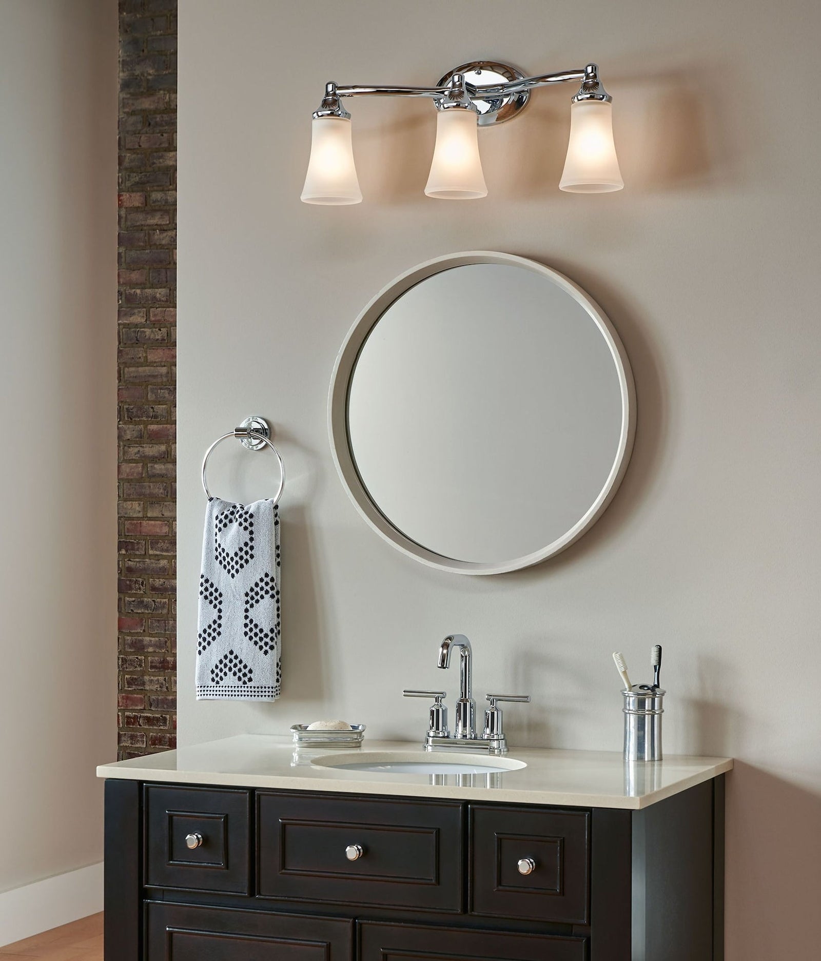 EVA 3-Light Vanity Lighting Fixture, Chrome P7D4 - product image 2