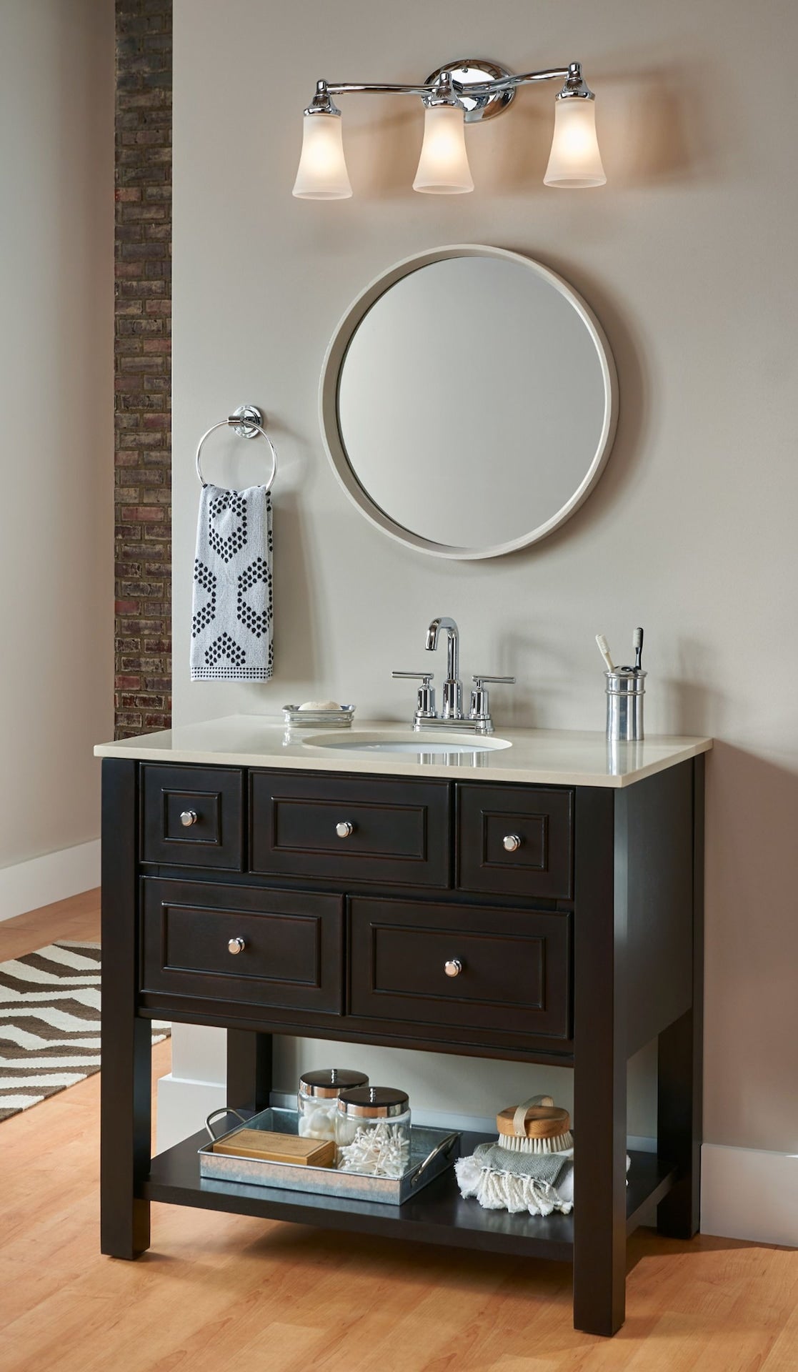 EVA 3-Light Vanity Lighting Fixture, Chrome P7D4 - product image 3