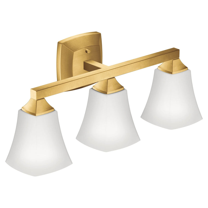 Voss 3-Light Vanity Lighting Fixture, Brushed Gold S4T3