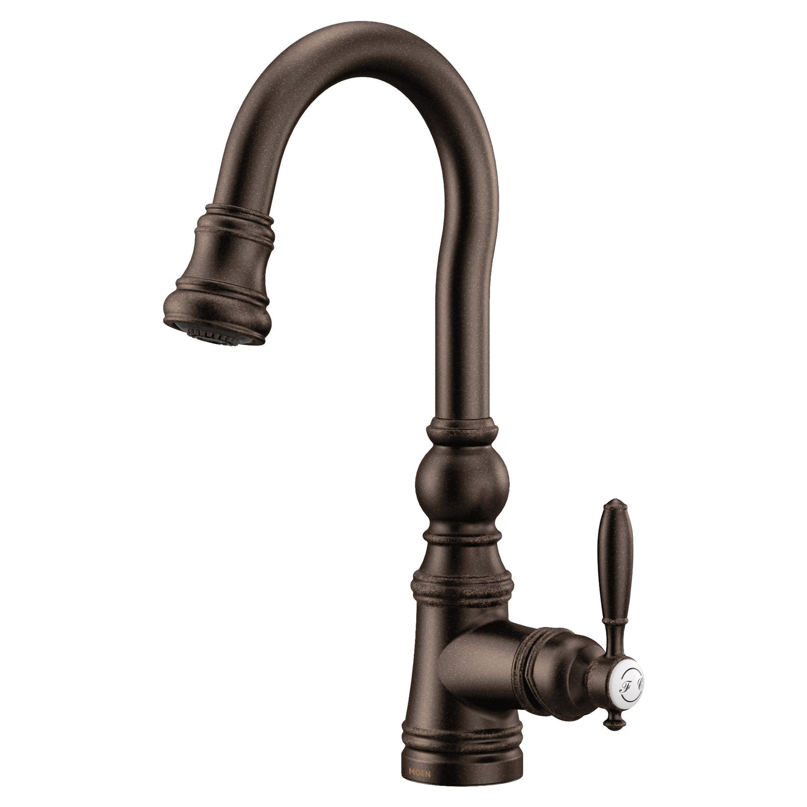 Weymouth Single Handle High Arc Pull Down Sprayer Kitchen Faucet with Power Clean, Oil Rubbed Bronze R9J6 - product image 1