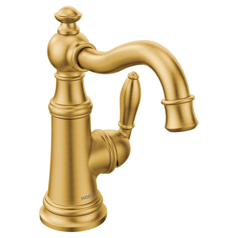 Weymouth Single Handle Single Hole Bathroom Sink Faucet, WaterSense Certified, Brushed Gold L0N8