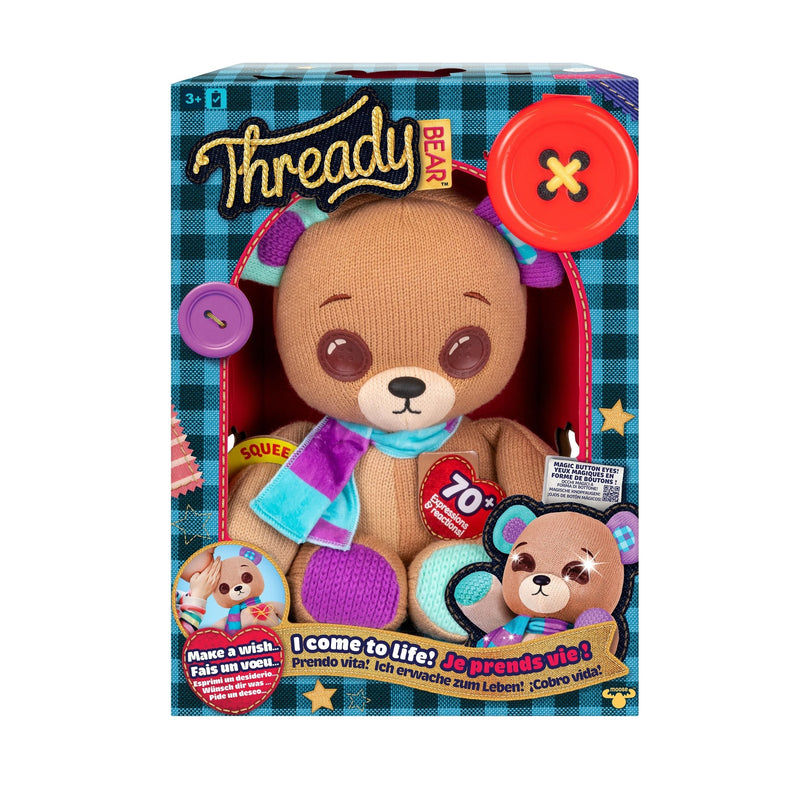 Thready Bear Interactive Plush Teddy Bear, Ages 3+ D9L0