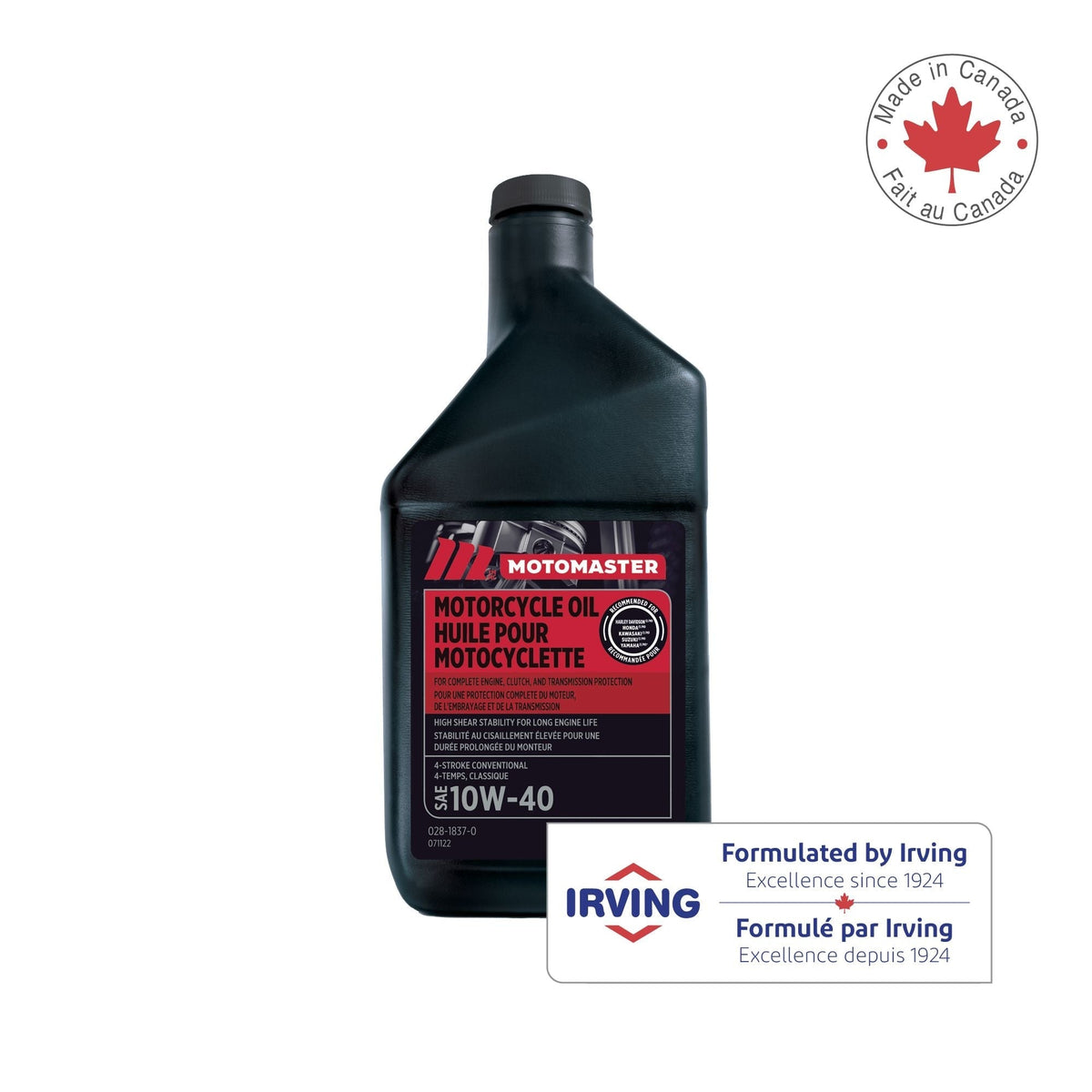10W40 4-Stroke Motorcycle Oil, 946-mL V7Y1 - product image 2