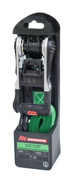 1,500-lb Ratchet Tie Down Straps, with Padded Handle, 1-in x 14-ft N7Q6 - product image 2