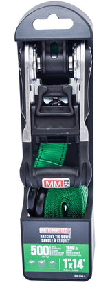1,500-lb Ratchet Tie Down Straps, with Padded Handle, 1-in x 14-ft N7Q6 - product image 3