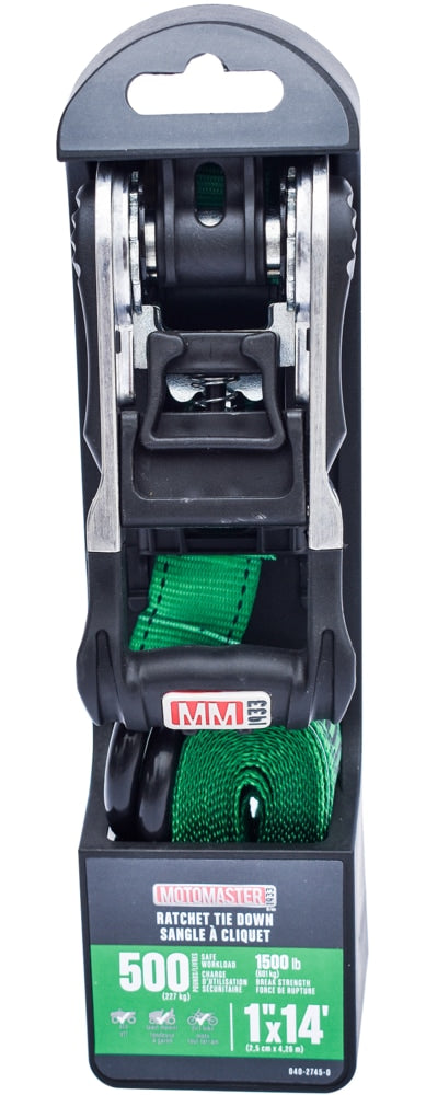 1,500-lb Ratchet Tie Down Straps, with Padded Handle, 1-in x 14-ft N7Q6 - product image 3