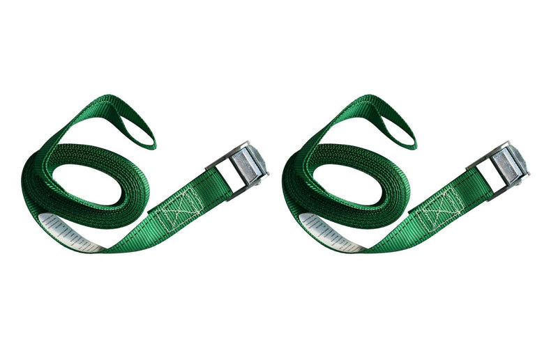 450-lb Light Duty Lashing Straps with Cam Buckle Clasps, Weatherproof, 1-in x 12-ft, 2-pk B3R2