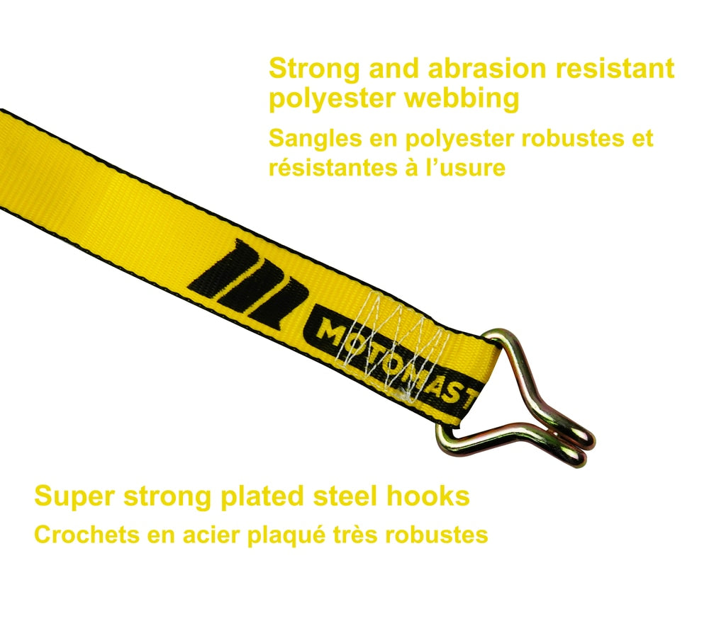 5,000-lb Commercial Ratchet Tie Down Strap with Double-J Hook, 2-in x 25-ft Y0M1 - product image 4