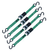 900-lb Ratchet Tie-Down Straps, Non-Padded, 1-in x 10-ft, 4-pk D2D4 - product image 4