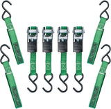 900-lb Ratchet Tie-Down Straps, Non-Padded, 1-in x 10-ft, 4-pk D2D4 - product image 5