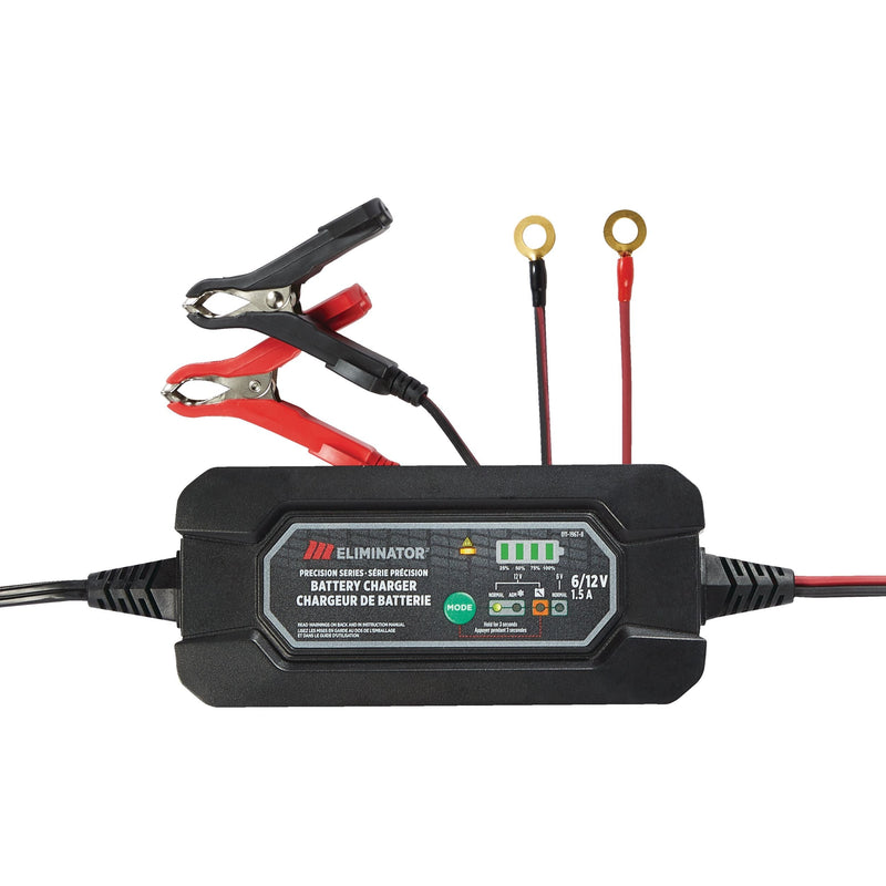 Eliminator Precision Series Smart Battery Charger/Maintainer, Fully Automatic, 1.5-Amp, 6V/12V J6C0