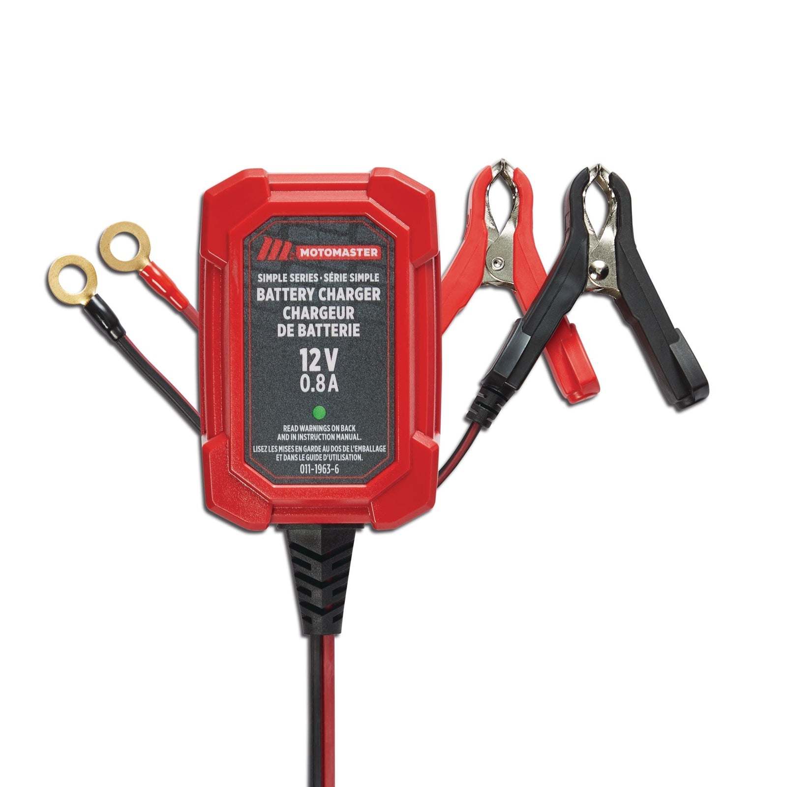 Simple Series Smart Battery Charger/Maintainer, Fully Automatic, 0.8-Amp, 12V A6D5 - product image 1