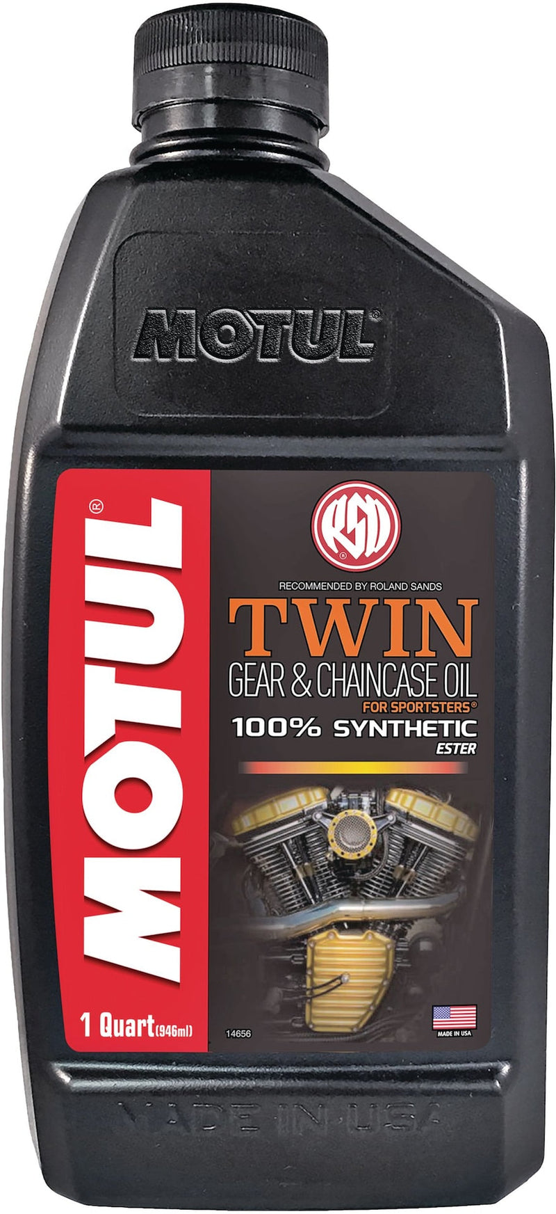 Twin Synthetic Gear & Chaincase Motorcycle Oil, 946-mL O1U9