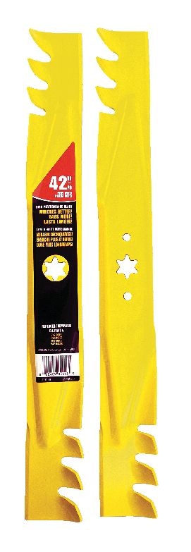 Xtreme 3-in-1, 2-Blade Replacement Set for 42-in Lawn Tractor Cutting Decks, Yellow J8F7