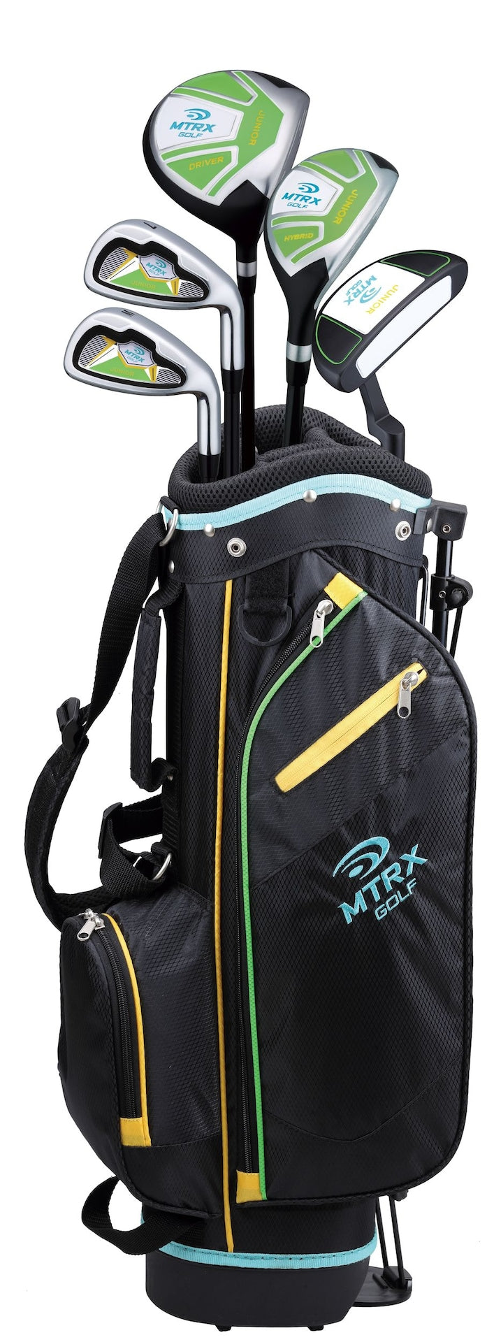 Junior Kids' Golf Club Set with Gold Stand Bag, Ages 5-8 T2L9