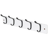 21.6" Modern Wall 5 Hook Rack, White N0X3 - product image 1