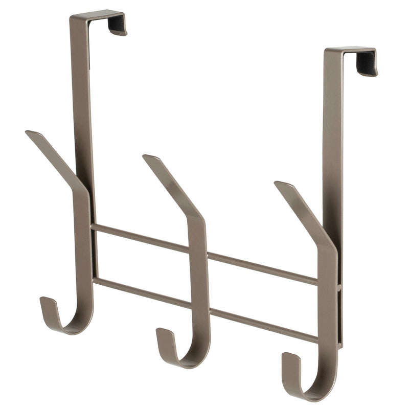 8.5" Over The Door Metal 3 Hook, Champagne S6Q3