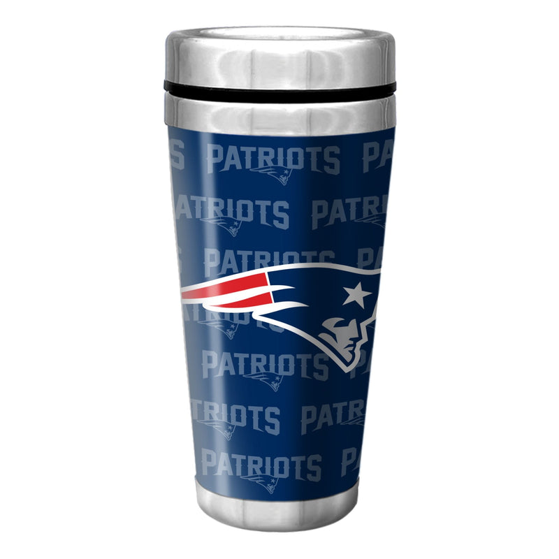 New England Patriots Insulated Stainless Steel Travel Mug For Football Fans/Collectors, 16-oz F6S9