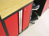 Bold 3.0 Series All-in-One Lockable Steel Garage Cabinetry Set with Stainless Steel Top, Black/Red, 48-in x 18-in x 76.75-in, 5-pc L0R1 - product image 4