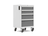 Bold 3.0 Series Lockable 4-Drawer Rolling Tool Cabinet, Fully-Welded, 600-lb Capacity, White/Platinum, 21-in P9P9 - product image 1