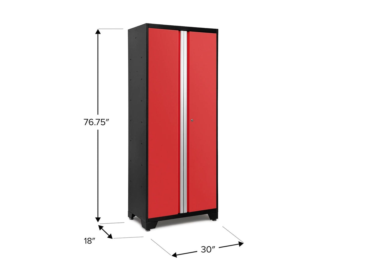 Bold Series 24-Gauge Steel RTA Storage Locker with 3 Shelves, Black/Red, 30-in X8G9 - product image 5