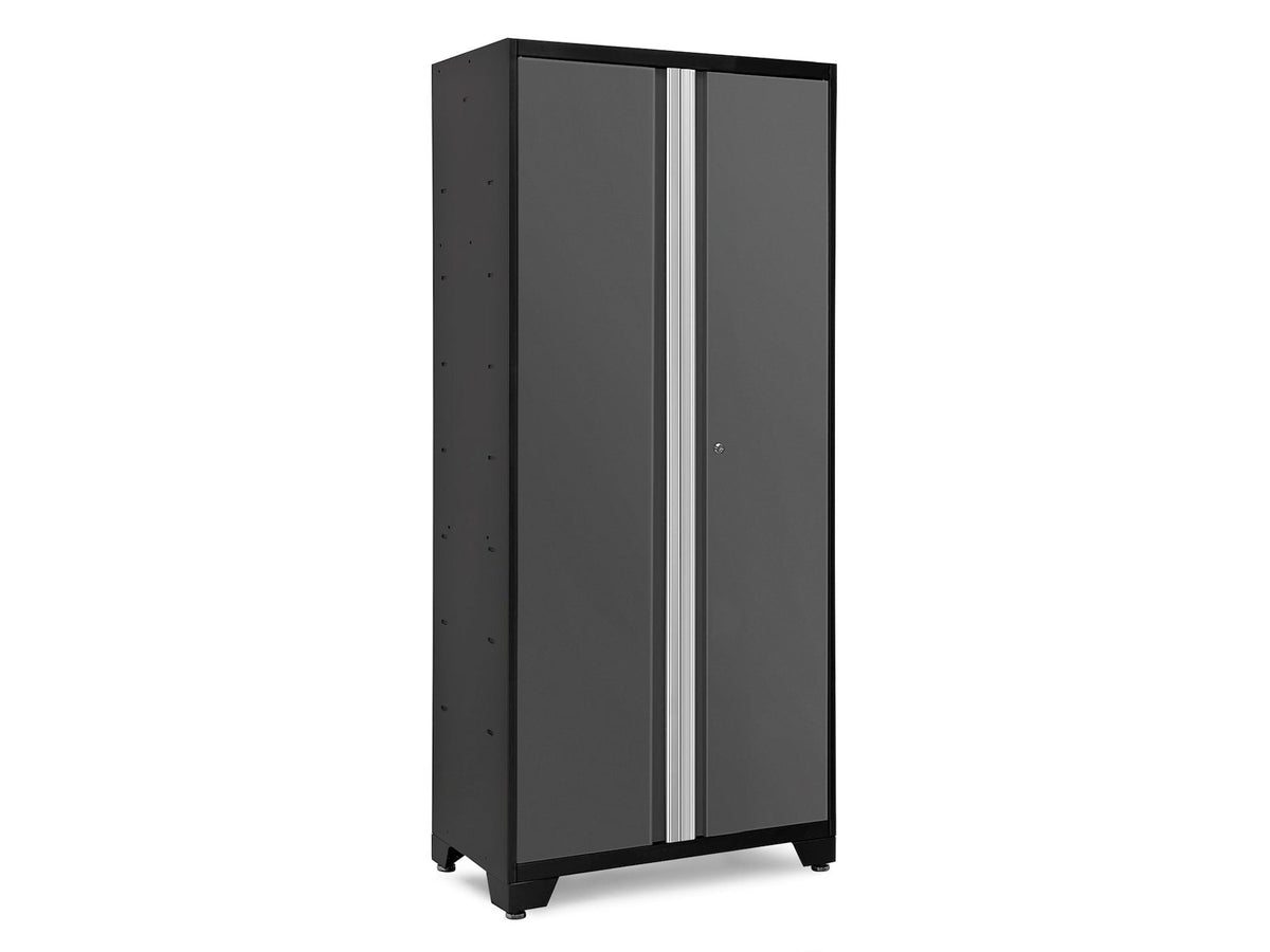 Bold Series Lockable 24-Gauge Steel RTA Storage Locker with 3 Shelves, Grey/Black, 36-in I1I3 - product image 2