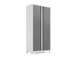 Bold Series Lockable 24-Gauge Steel RTA Storage Locker with 3 Shelves, Platinum/White, 36-in F0A4 - product image 2