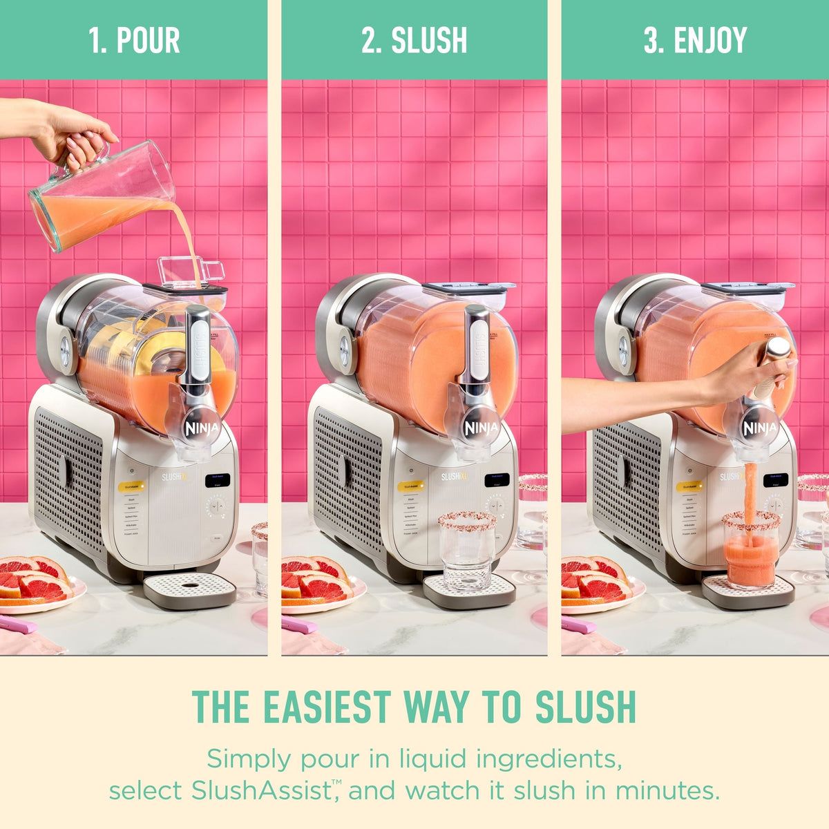 Slushi XL Slushie Machine with SlushAssist Technology, Crema, FS601CBR J1P8 - product image 1