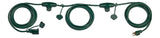 25-ft Outdoor Extension Cord, 3 Outlets, Safety Cover, Green D5D4 - product image 1