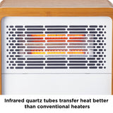 3-Setting Cabinet Heater with Child Lock, Quartz and Radiant Heating, Wood Grain Finish R5Q6 - product image 4