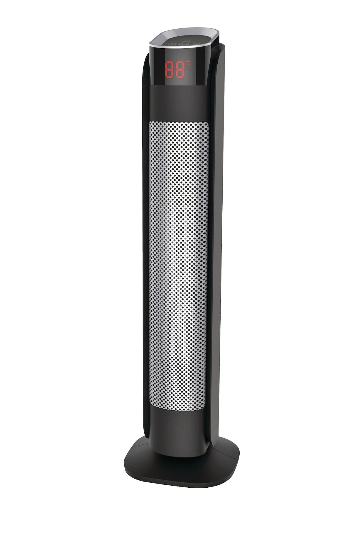 Oscillating Tower Ceramic Heater withRemote Control & Thermostat, 1500W, Black, 24-in D4R2 - product image 1