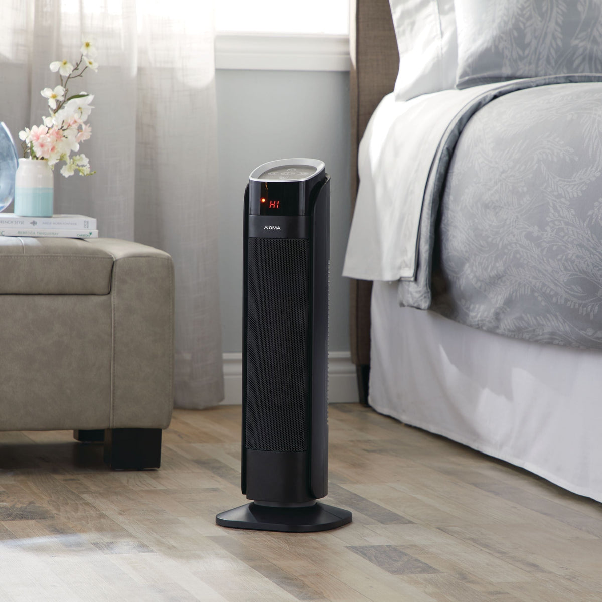 Oscillating Tower Ceramic Heater withRemote Control & Thermostat, 1500W, Black, 24-in D4R2 - product image 7