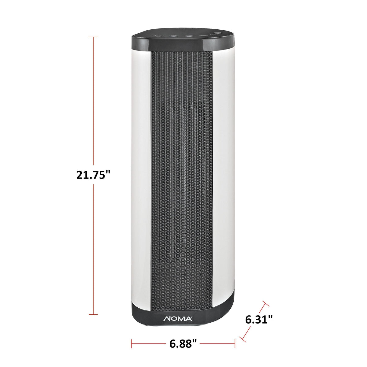 Oscillating Tower/Baseboard Heater withRemote Control & Thermostat, 1500W, White B8P7 - product image 4