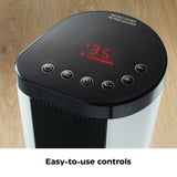 Oscillating Tower/Baseboard Heater withRemote Control & Thermostat, 1500W, White Z3A9 - product image 5