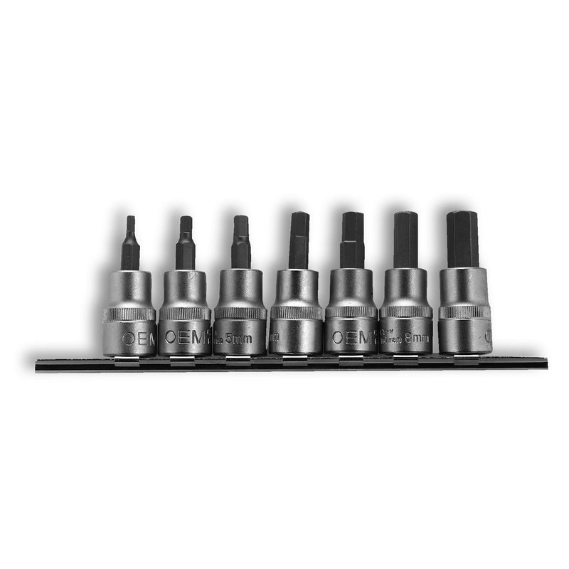 3/8-in Drive SAE Hex Socket Set, 7-pc, Assorted Sizes, 44003 L3K0