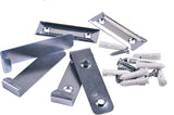 Metal Mirror Holder, For Large Mirrors, Steel Construction, Silver, 4-pk U6F5 - product image 1