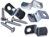 Mirror Holder, For Frameless Mirrors, 20-lb Capacity, Zinc-Finish, 4-pk X2N9 - product image 1