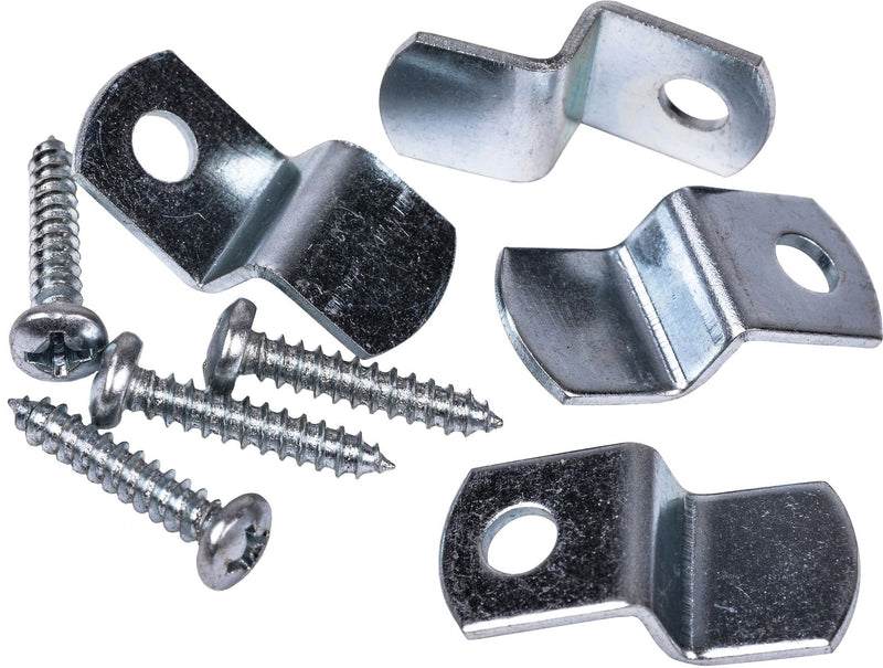 Mirror Holder, For Frameless Mirrors, 20-lb Capacity, Zinc-Finish, 4-pk X2N9