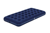 Flocked Top Twin Single-High Inflatable Air Mattress/Airbed with Repair Kit, Blue F1X9 - product image 1