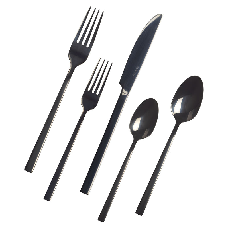 Belvedere Stainless Steel Flatware Set, Serves 4, 20-pc, Black H5N3