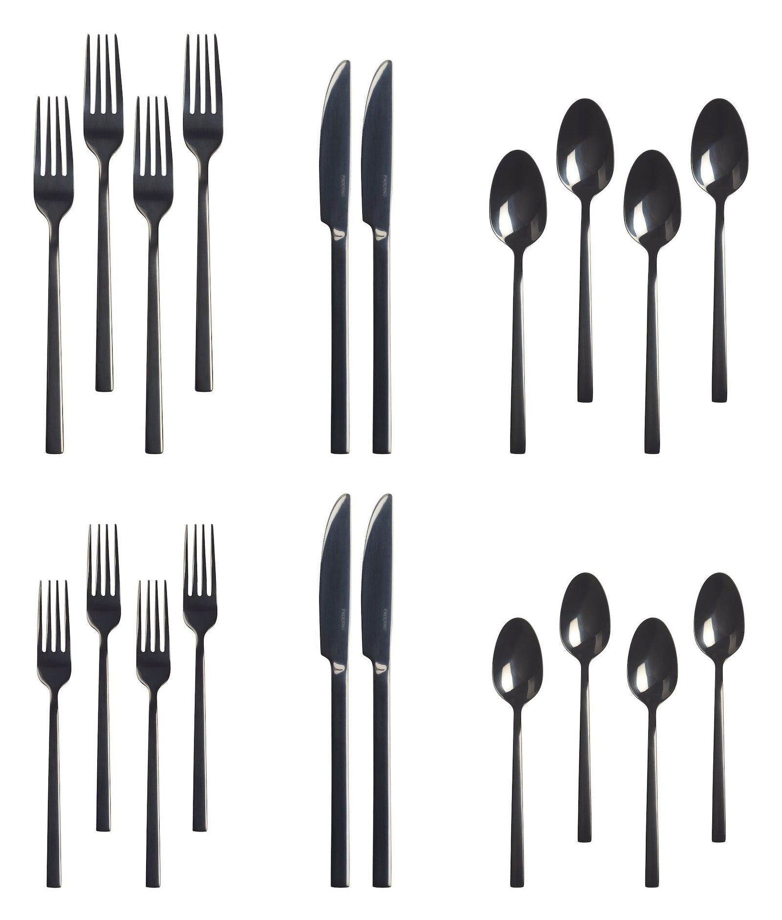 Belvedere Stainless Steel Flatware Set, Serves 4, 20-pc, Black H5N3 - product image 2