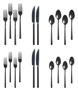 Belvedere Stainless Steel Flatware Set, Serves 4, 20-pc, Black E7W0 - product image 2