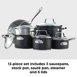 Hard Anodized Cookware Set, Non-Stick, PFOA-Free, Dishwasher & Oven Safe, 12-pc A3K4 - product image 6